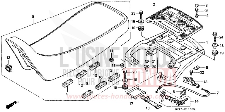 SITZ (1) von Africa Twin 750 MINOTAUROS GREEN METALLIC (GY112) von 1993